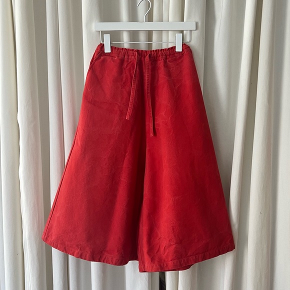 Vintage Long Red Canvas Shorts XS/S - Picture 1 of 6